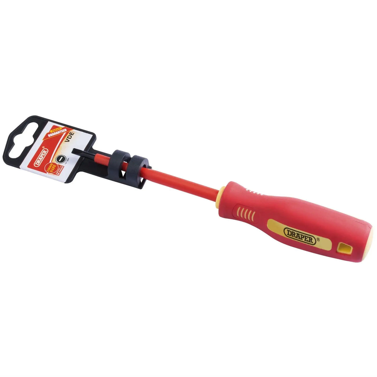 Draper Fully Insulated Plain Slot Screwdriver 4 x 100mm 46517 White Rose Tools