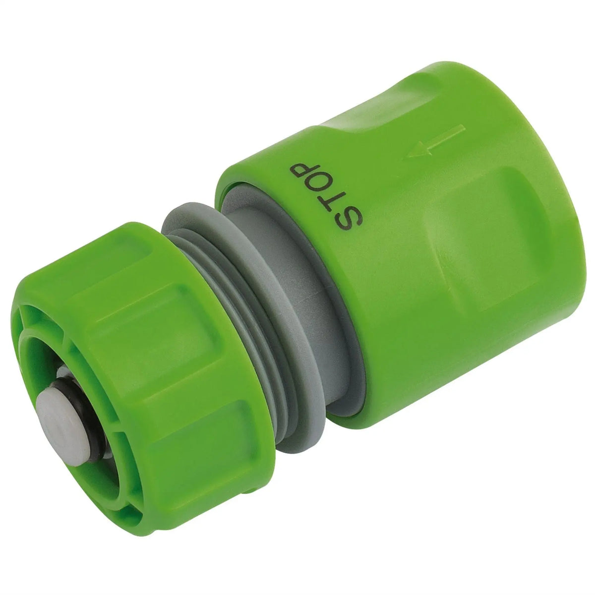 Draper Garden Hose Connector with Water Stop Feature 1/2" 25902 White Rose Tools