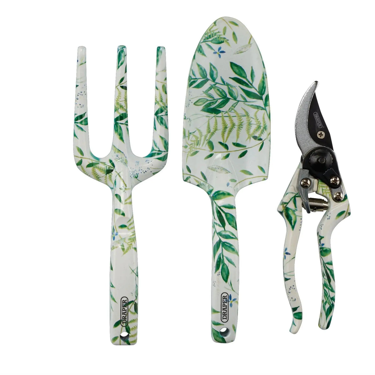 Draper Garden Tool Set with Floral Pattern (3 Piece) 08994 White Rose Tools