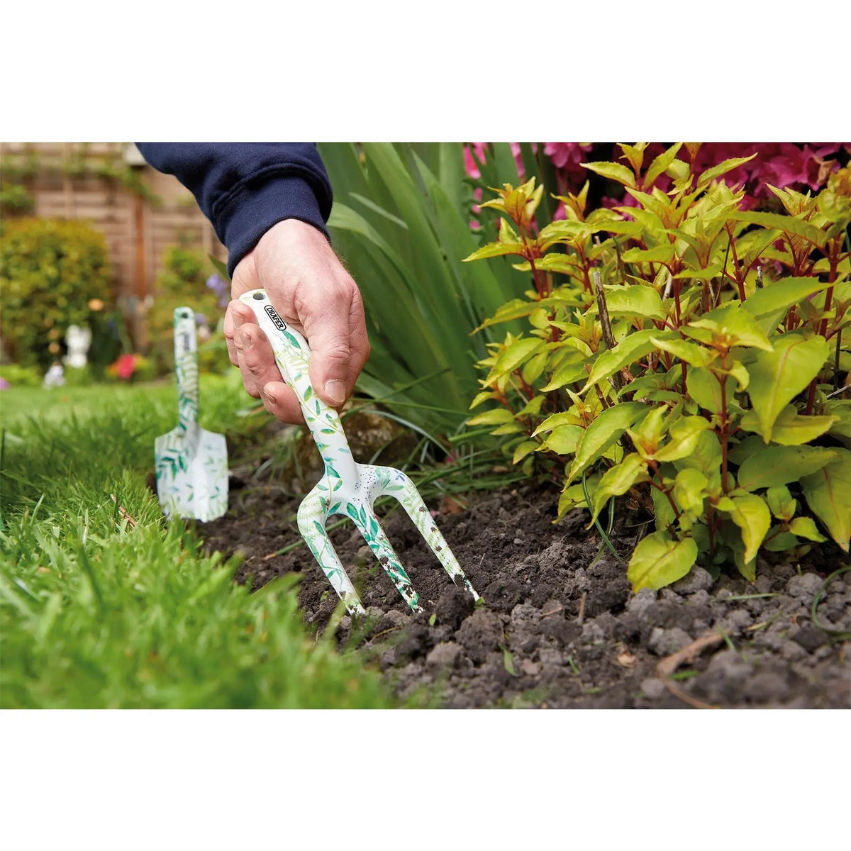 Draper Garden Tool Set with Floral Pattern (3 Piece) 08994 White Rose Tools