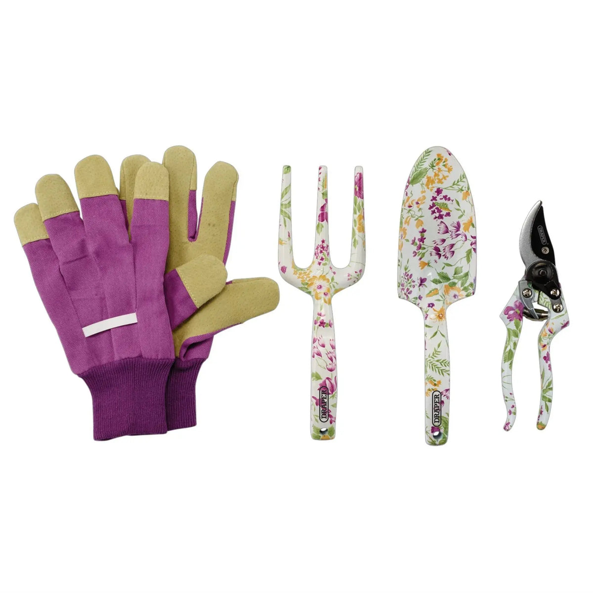 Draper Garden Tool Set with Floral Pattern (4 Piece) 08993 White Rose Tools