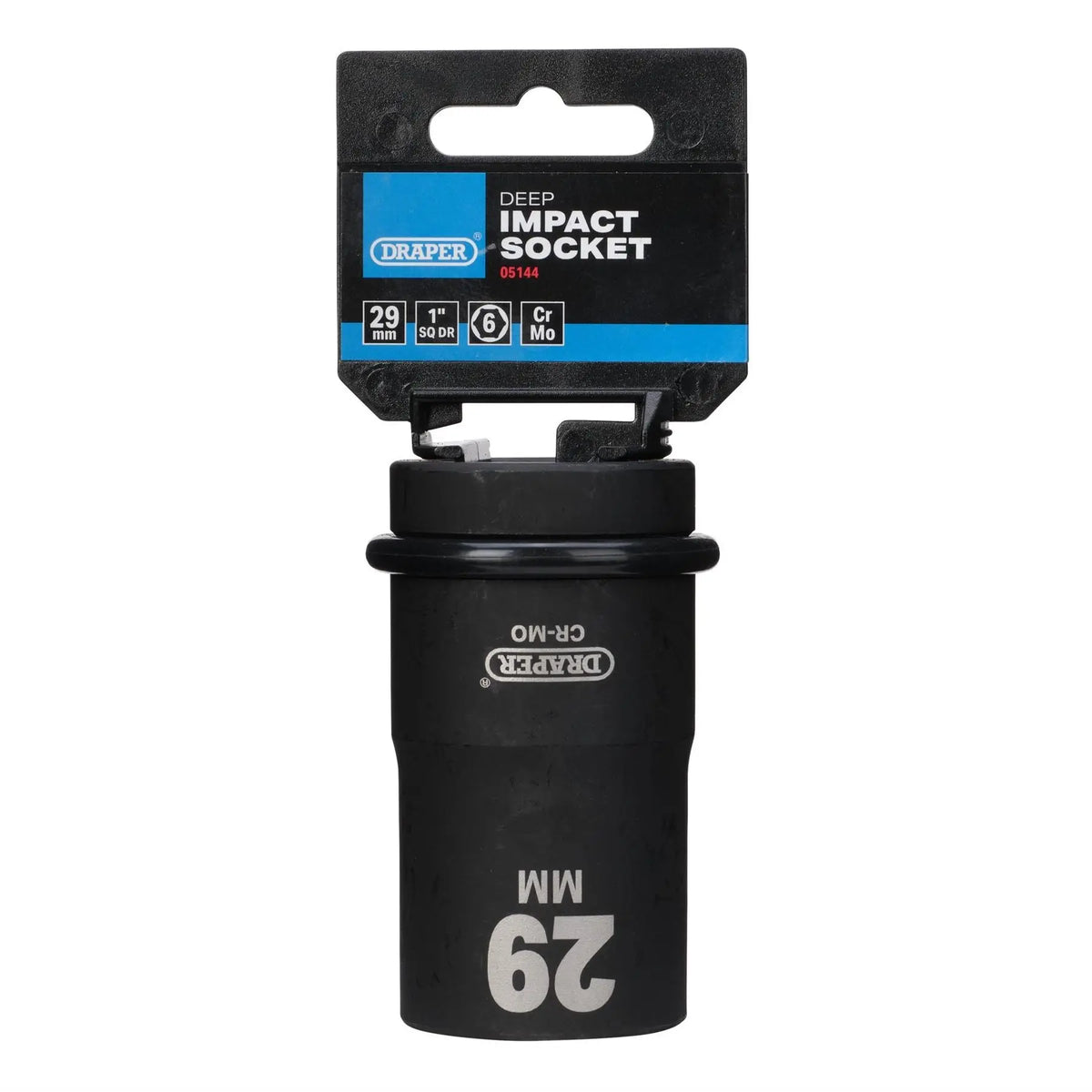 Draper HI-TORQ® 6 Point Deep Impact Socket 1" Sq. Dr. 29mm 05144 White Rose Tools