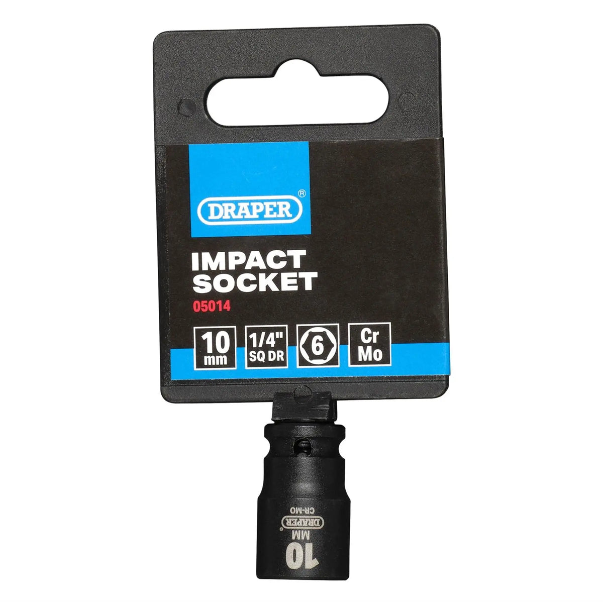 Draper HI-TORQ® 6 Point Impact Socket 1/4" Sq. Dr. 10mm 05014 White Rose Tools