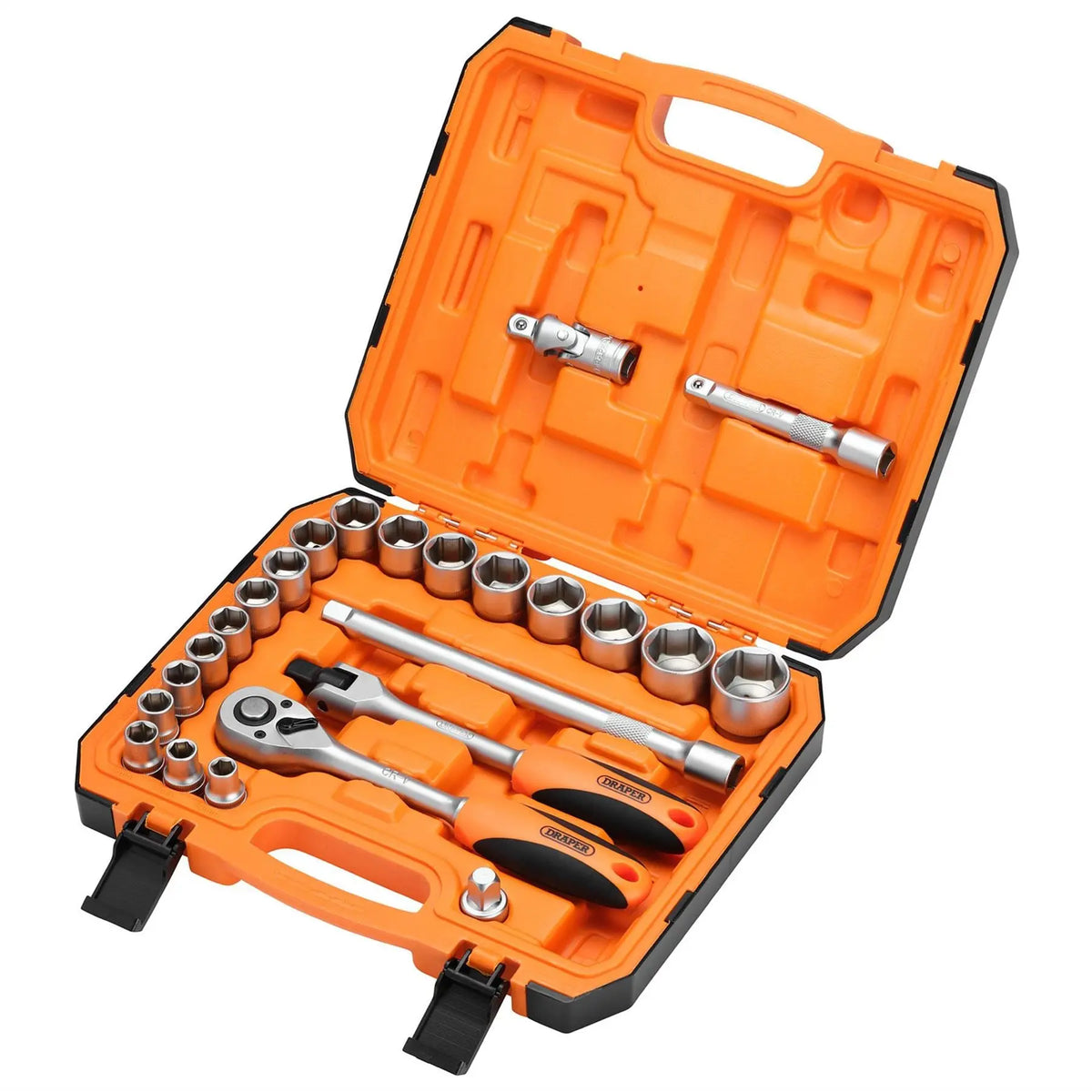 Draper HI-TORQ® 6 Point Socket Set 1/2" (24 Piece) 22112 White Rose Tools