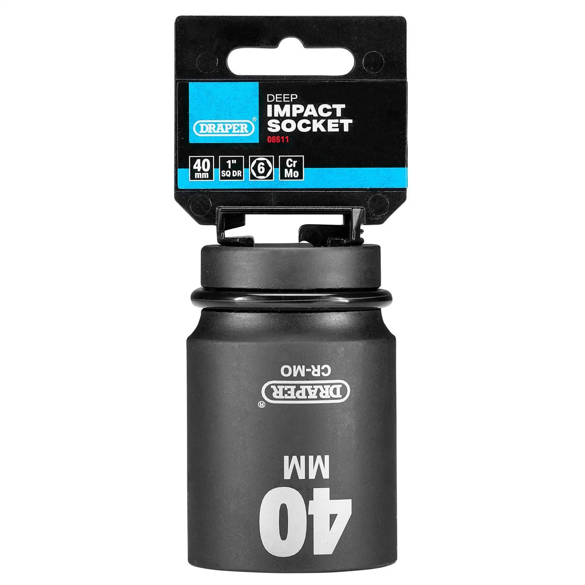 Draper HI-TORQ® Deep Impact Socket 1" Sq. Dr. 40mm 08511 White Rose Tools
