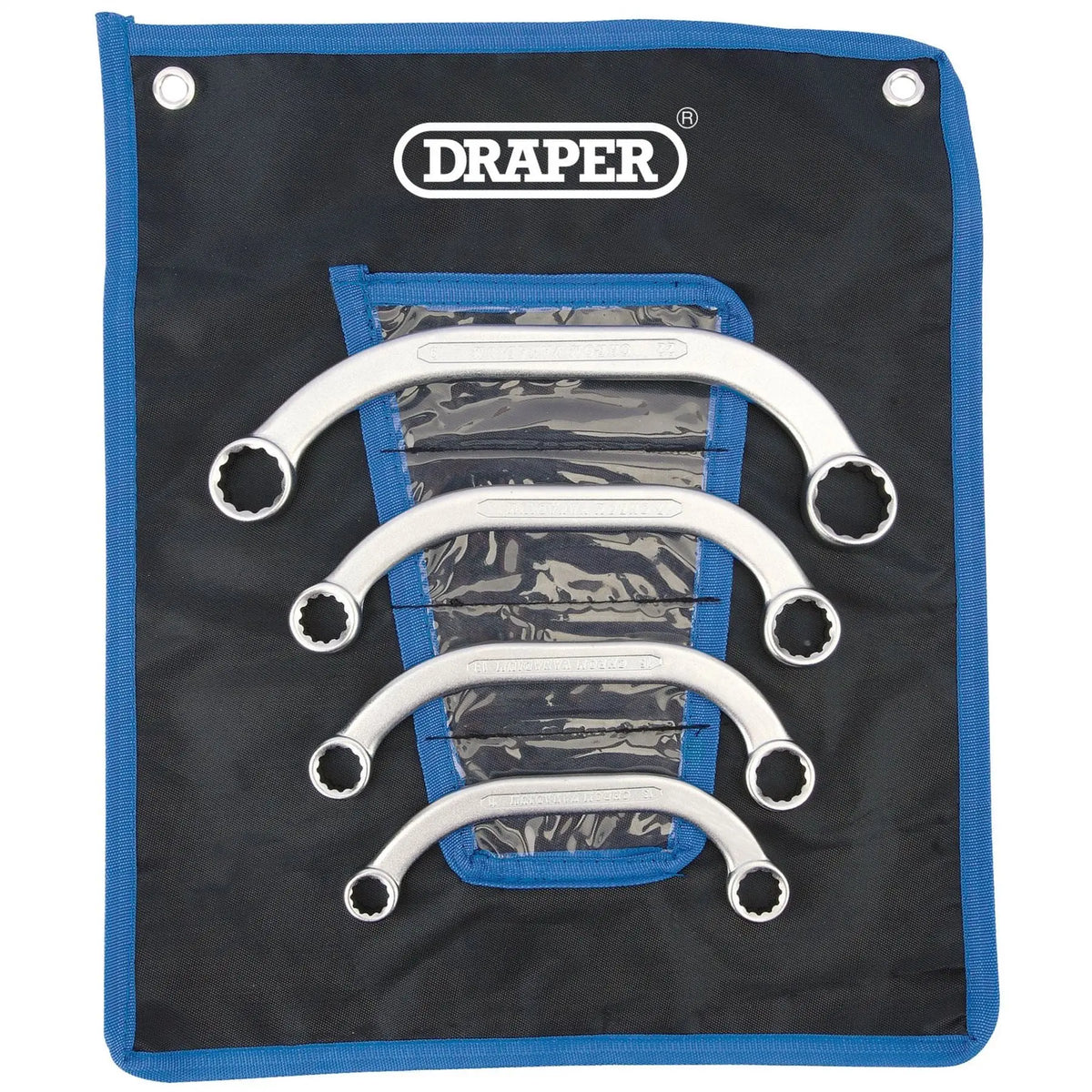 Draper HI-TORQ® Half Moon Obstruction Ring Spanner Set (4 Piece) 07210 White Rose Tools