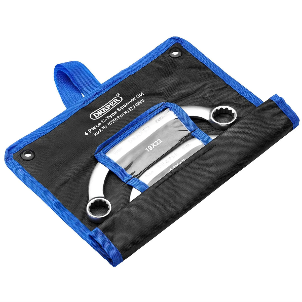 Draper HI-TORQ® Half Moon Obstruction Ring Spanner Set (4 Piece) 07210 White Rose Tools