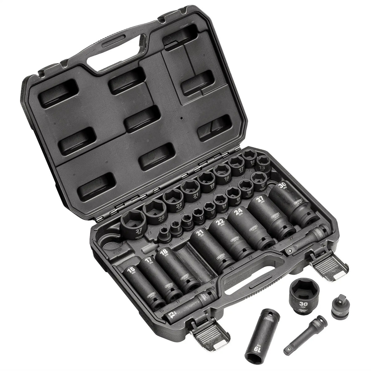 Draper HI-TORQ® Impact Socket Set 3/8" & 1/2" Sq. Dr. (32 Piece) 83098 White Rose Tools