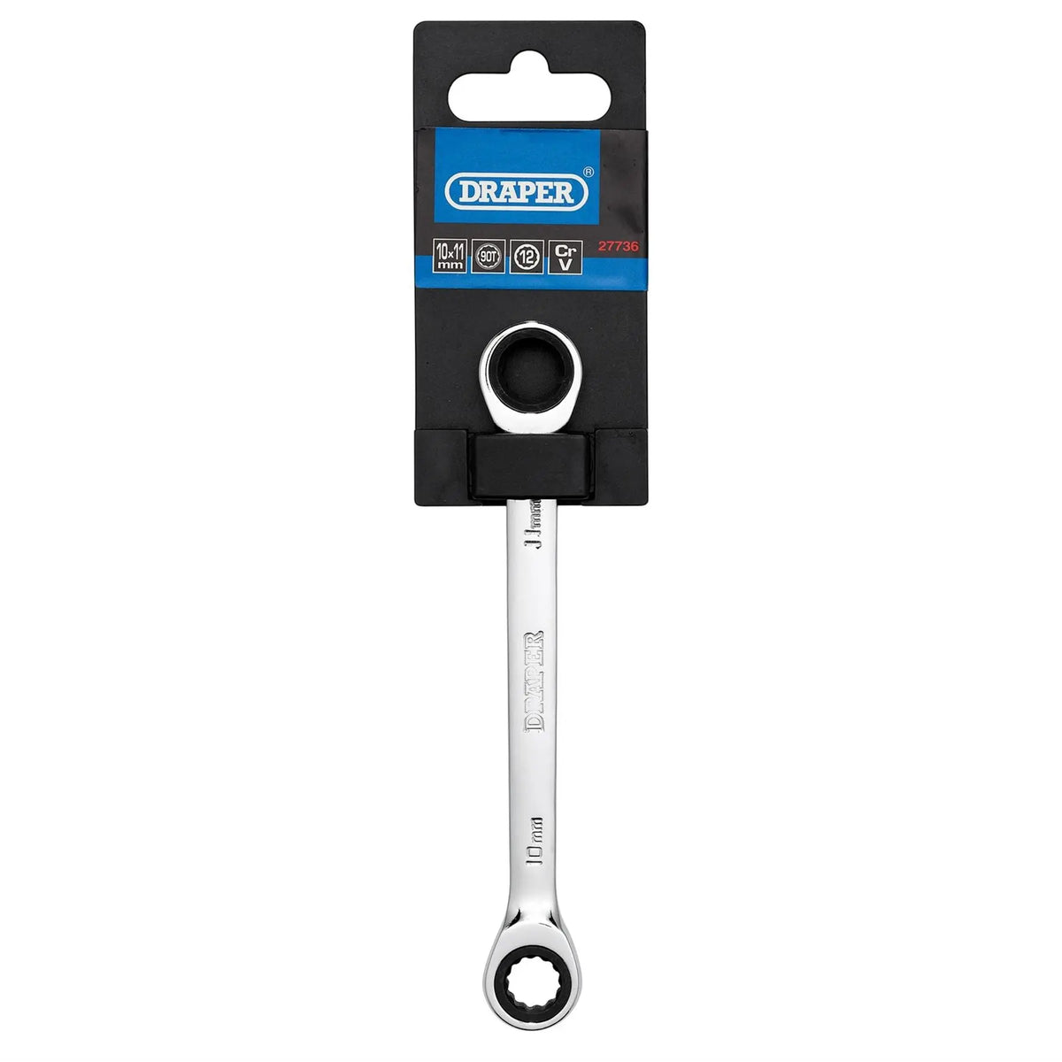 Draper HI-TORQ® Metric Double Ratchet Ring Spanner 10 x 11mm 27736 White Rose Tools