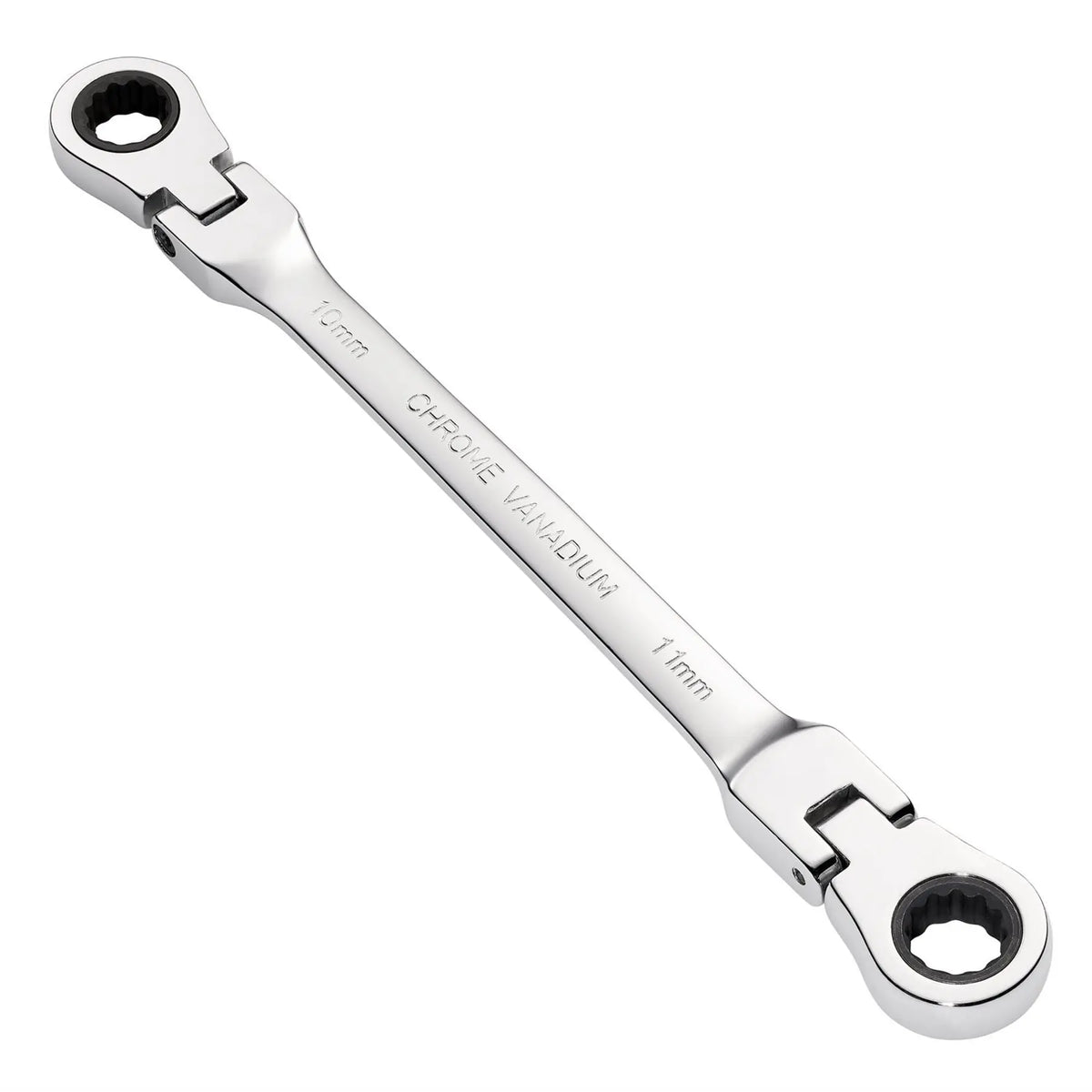 Draper HI-TORQ® Metric Flexible Head Double Ring Ratchet Spanner 10 x 11mm 27745 White Rose Tools