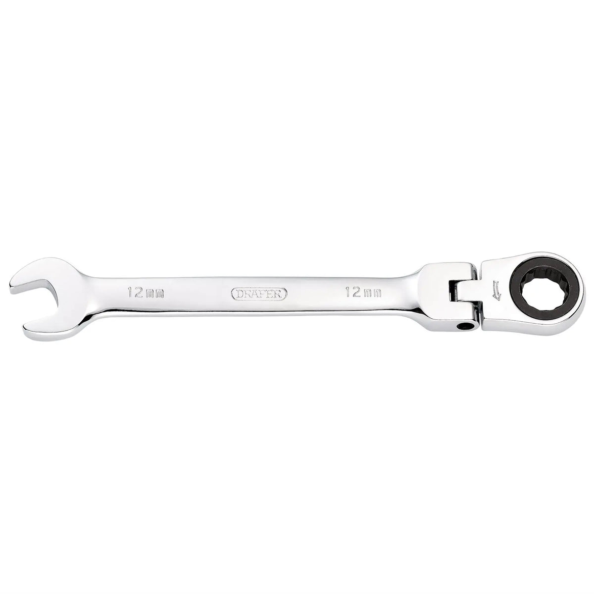 Draper HI-TORQ® Metric Flexible Head Ratcheting Combination Spanner 12mm 52013 White Rose Tools