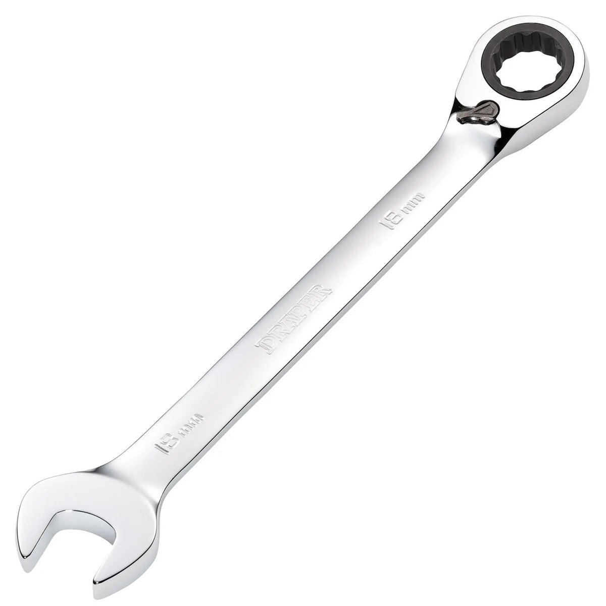 Draper HI-TORQ® Metric Reversible Ratcheting Combination Spanner 18mm 52006 White Rose Tools