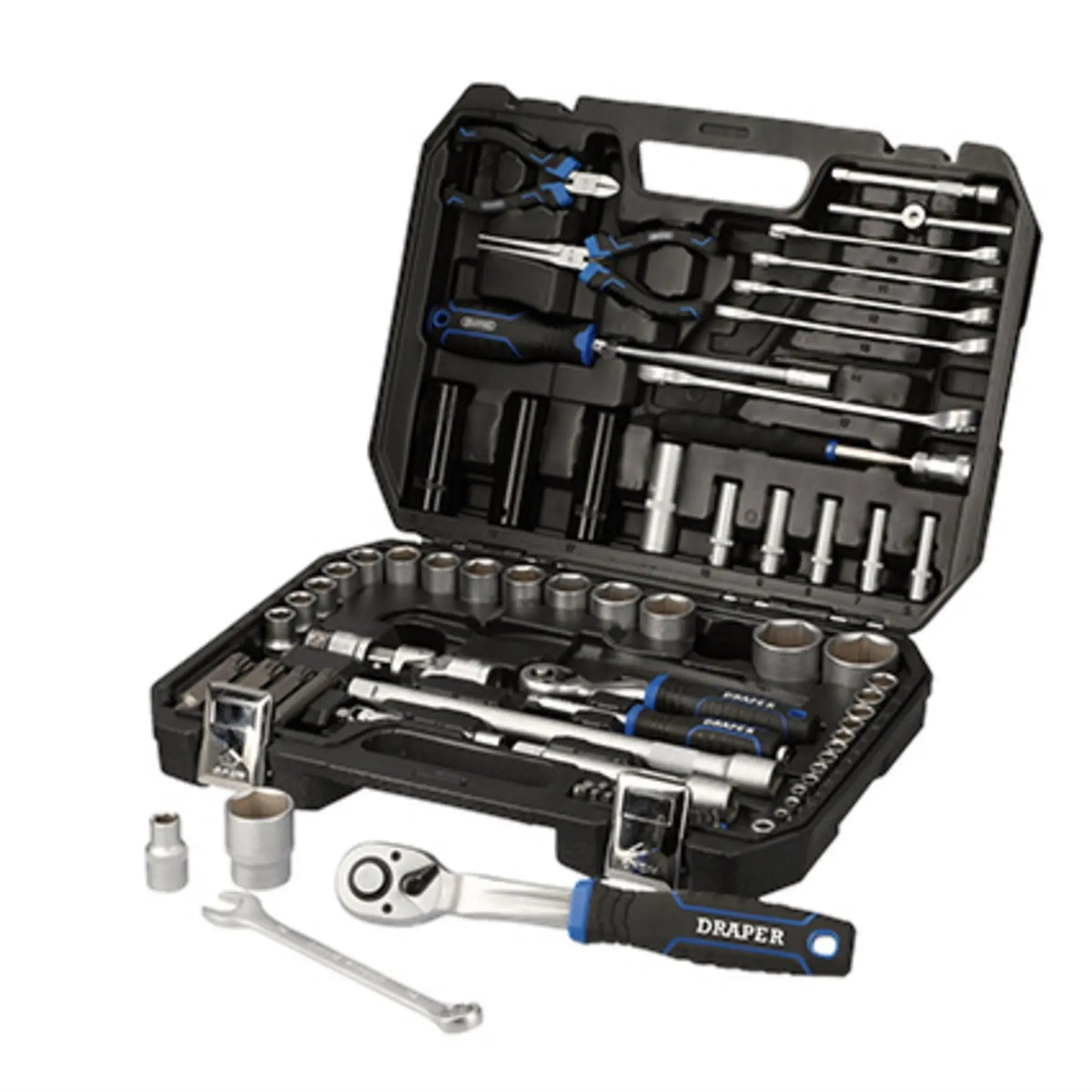 Draper HI-TORQ® Metric Socket Set 1/4" & 1/2" Sq. Dr. (83 Piece) 21444 White Rose Tools