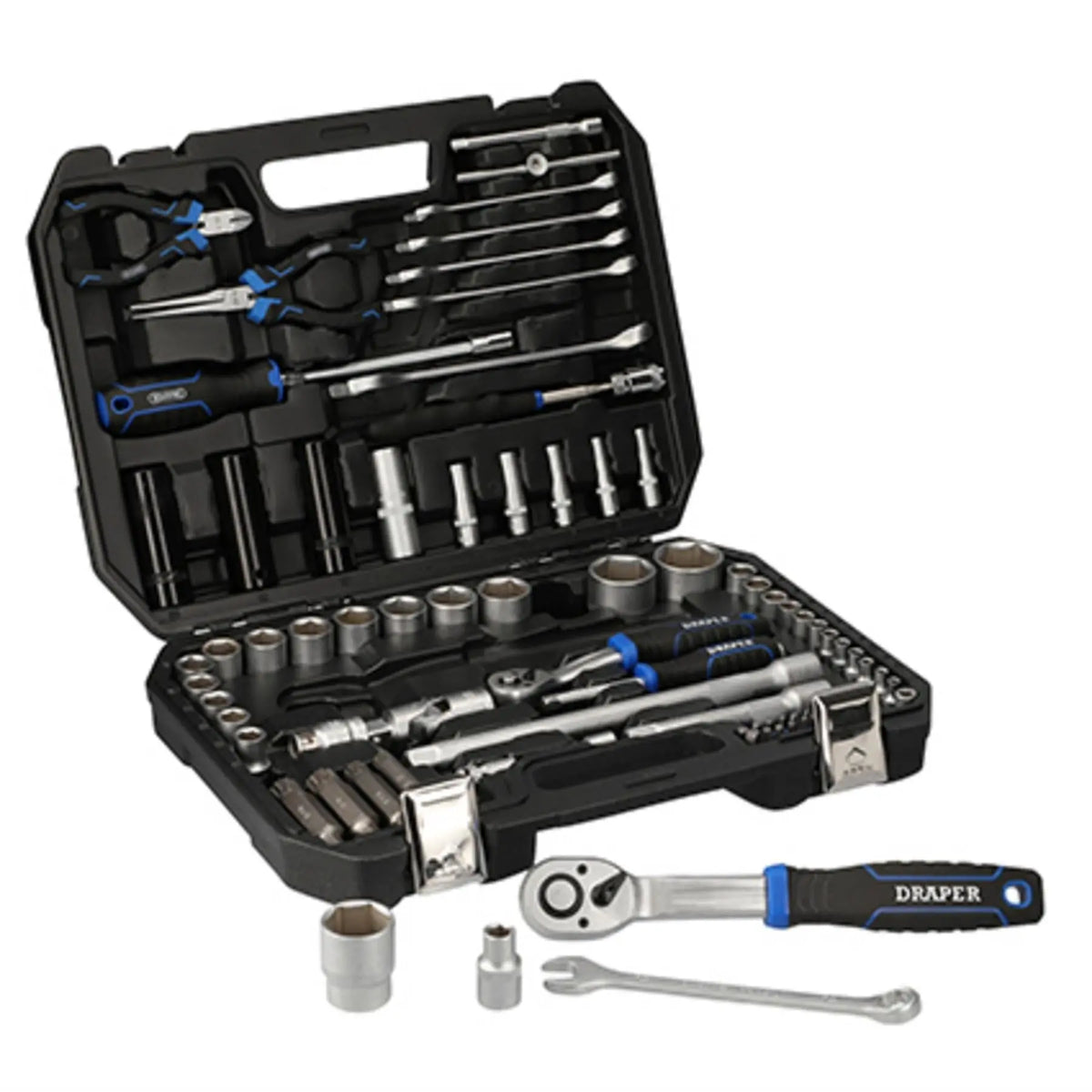 Draper HI-TORQ® Metric Socket Set 1/4" & 1/2" Sq. Dr. (83 Piece) 21444 White Rose Tools