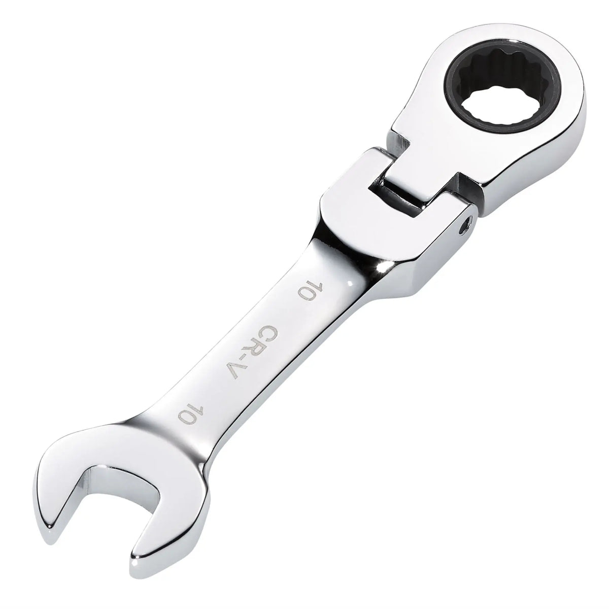 Draper HI-TORQ® Metric Stubby Flexible Head Ratchet Combination Spanner 10mm 27965 White Rose Tools
