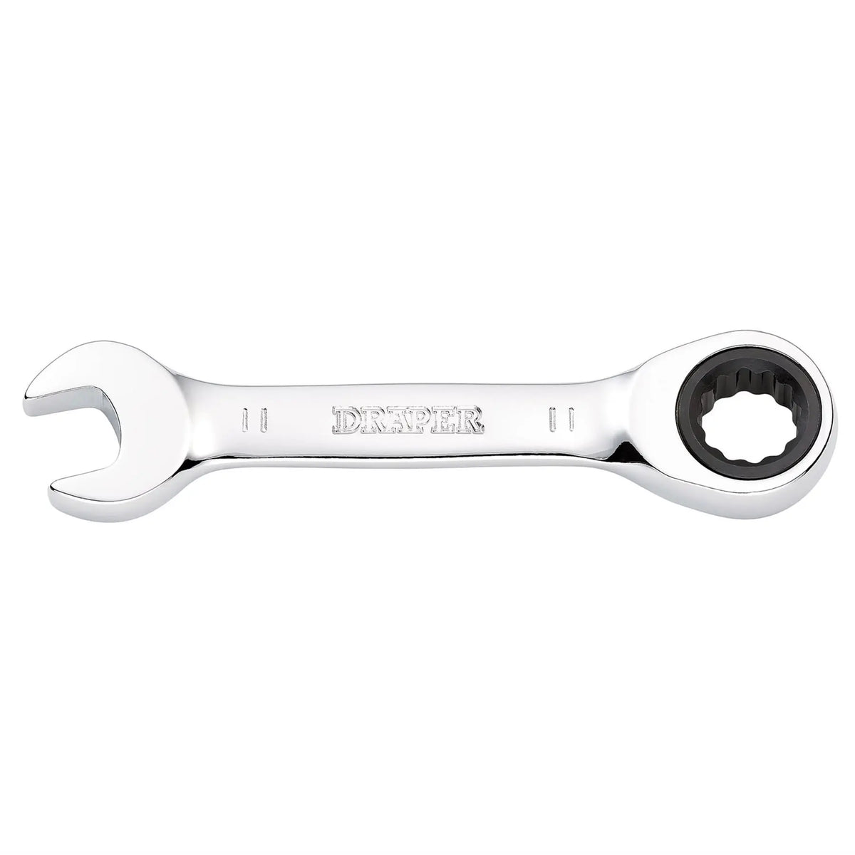 Draper HI-TORQ® Metric Stubby Ratchet Combination Spanner 11mm 27866 White Rose Tools