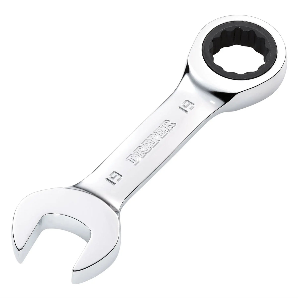 Draper HI-TORQ® Metric Stubby Ratchet Combination Spanner 19mm 27930 White Rose Tools