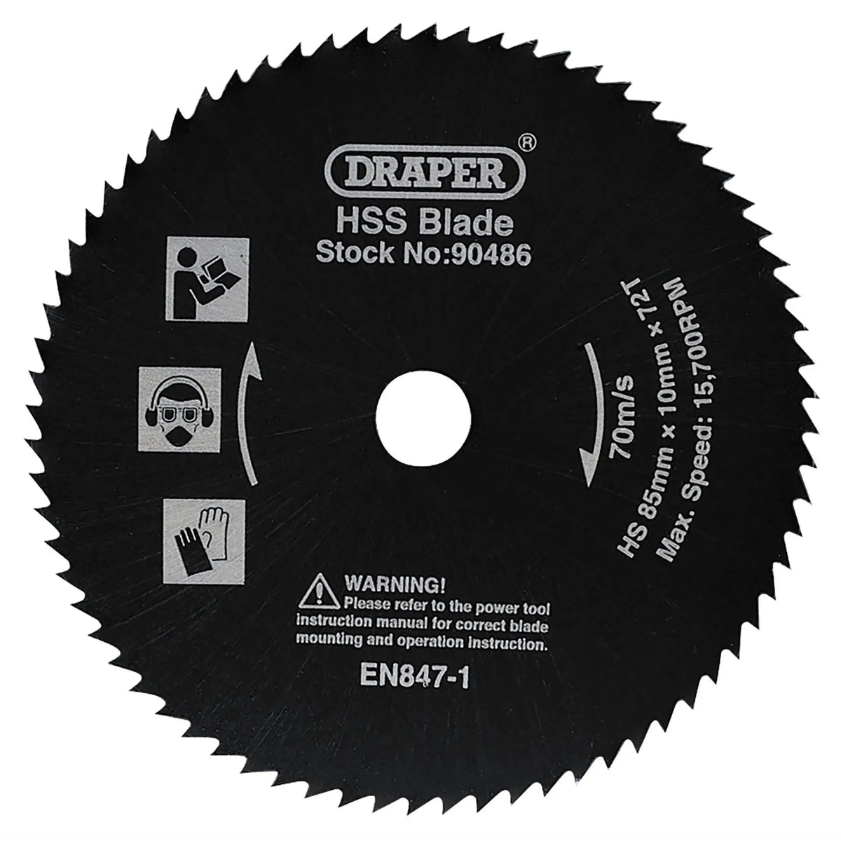 Draper HSS Saw Blade 85mm 90486 White Rose Tools