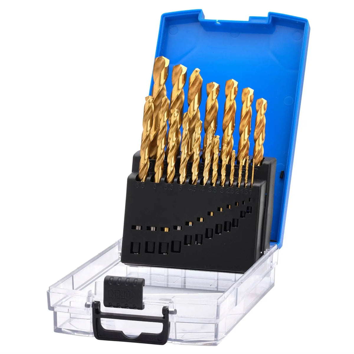 Draper HSS Titanium Nitride Coated Drill Bit Set (19 Piece) 08885 White Rose Tools