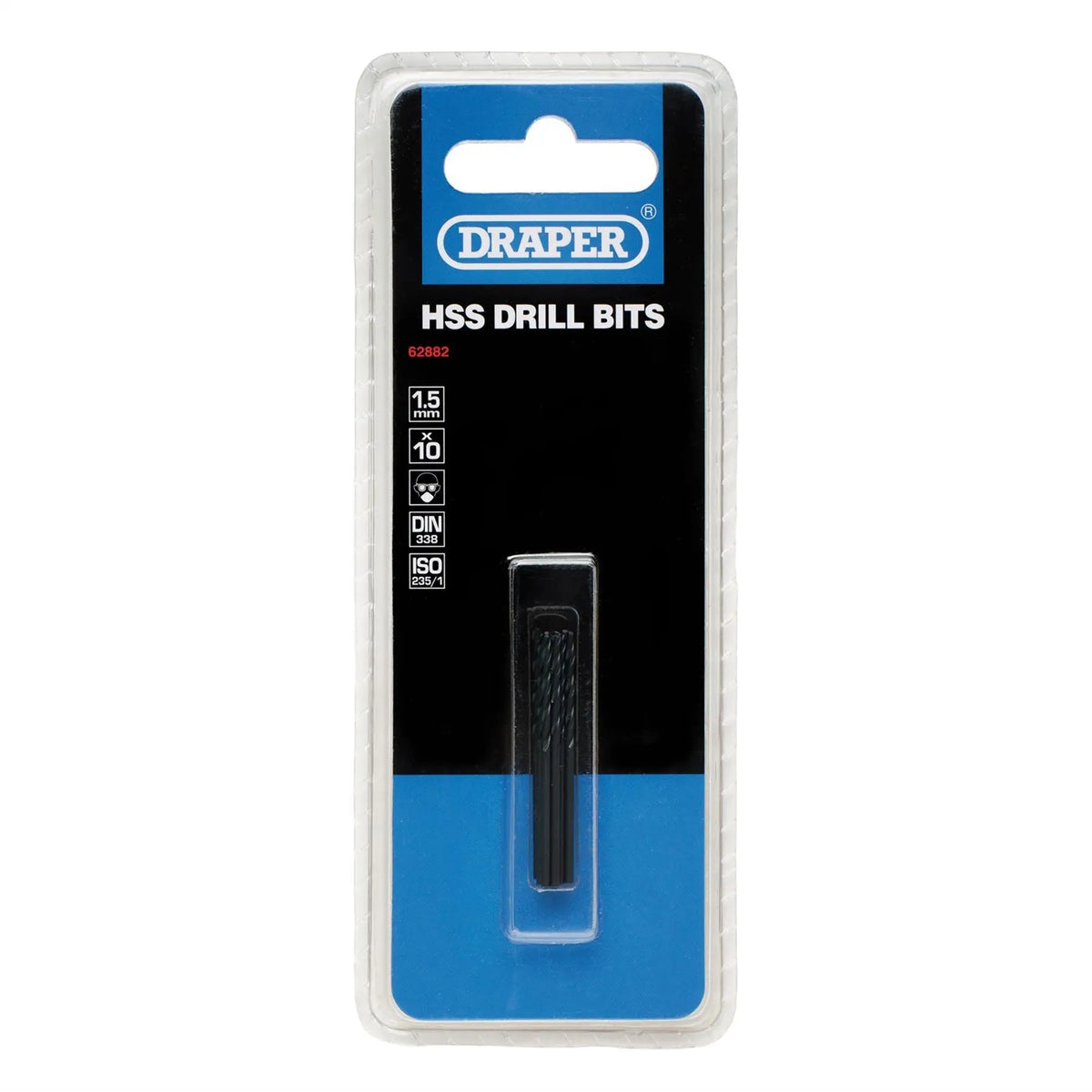 Draper HSS Twist Drill Bits 1.5 x 40mm (Pack of 10) 62882 White Rose Tools