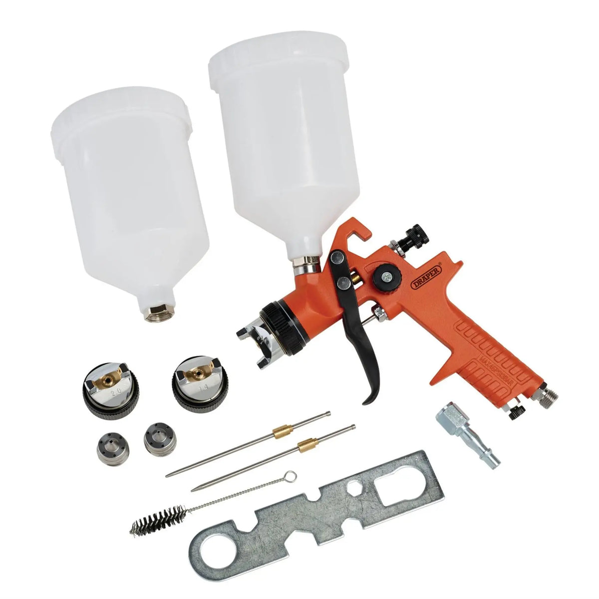 Draper HVLP Air Paint Spray Gun 600ml 28367 White Rose Tools