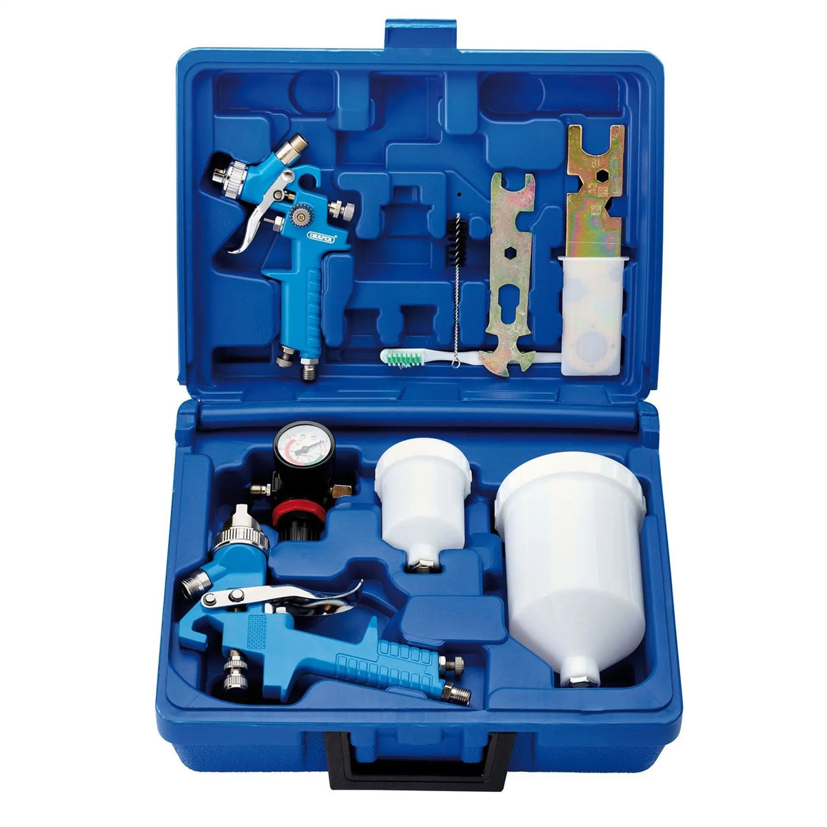 Draper HVLP Air Paint Spray Gun Kit (7 Piece) 28374 White Rose Tools