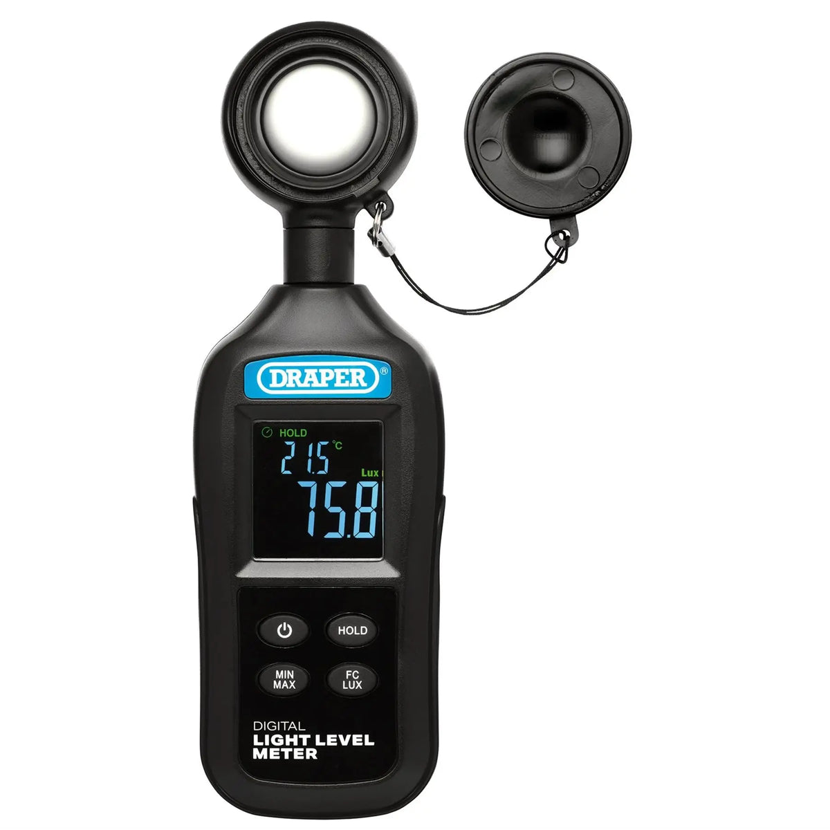 Draper Handheld Digital Light Level Meter 0-200KLux and -20 to +70°C 12443 White Rose Tools
