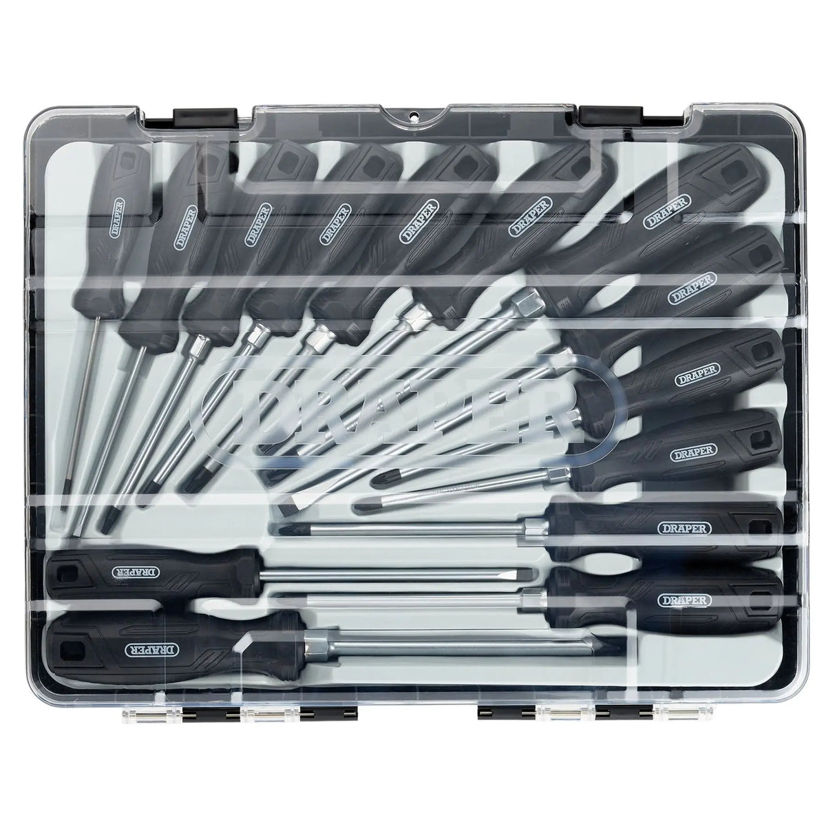 Draper Hard Grip Screwdriver Set with Draper TX-STAR® (14 Piece) 13588 White Rose Tools