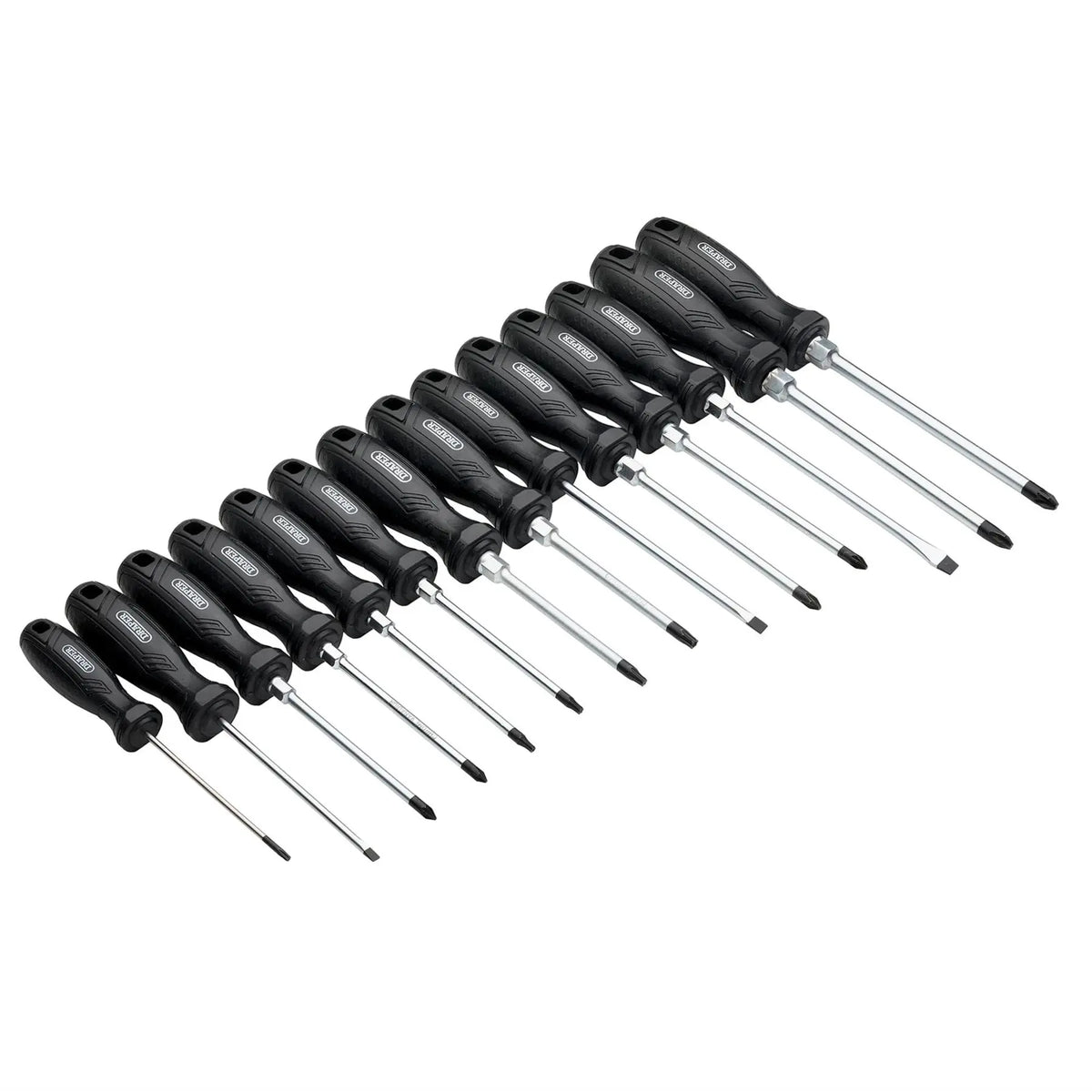 Draper Hard Grip Screwdriver Set with Draper TX-STAR® (14 Piece) 13588 White Rose Tools