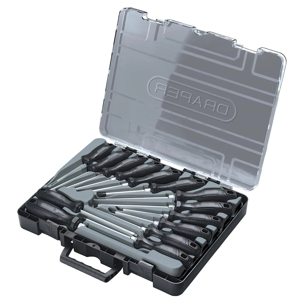 Draper Hard Grip Screwdriver Set with Draper TX-STAR® (14 Piece) 13588 White Rose Tools