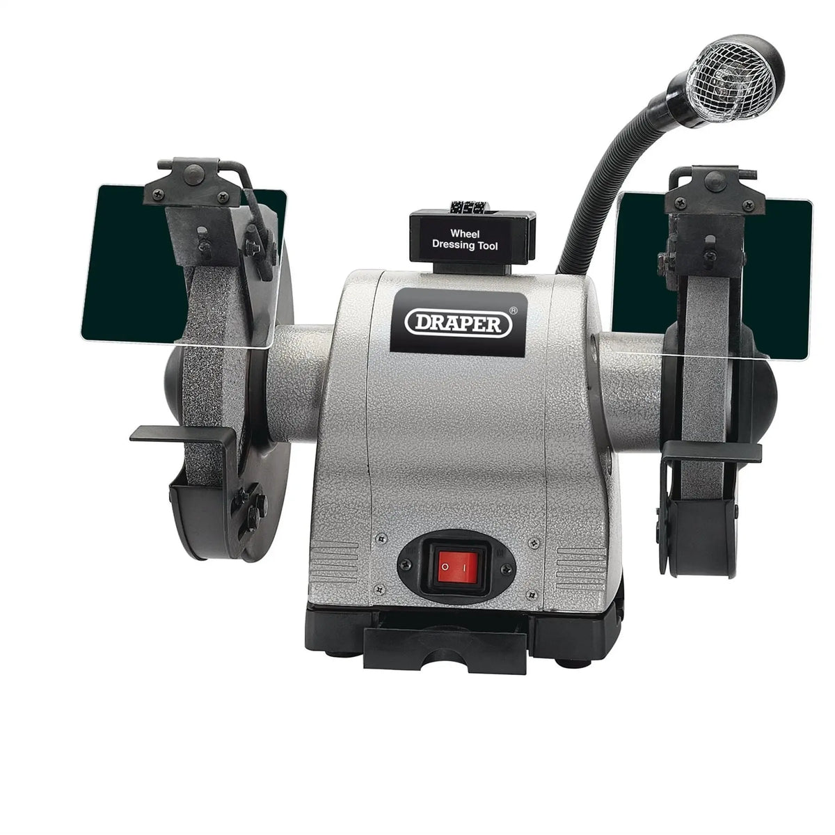 Draper Heavy Duty Bench Grinder with Work light 200mm 550W 05097 White Rose Tools