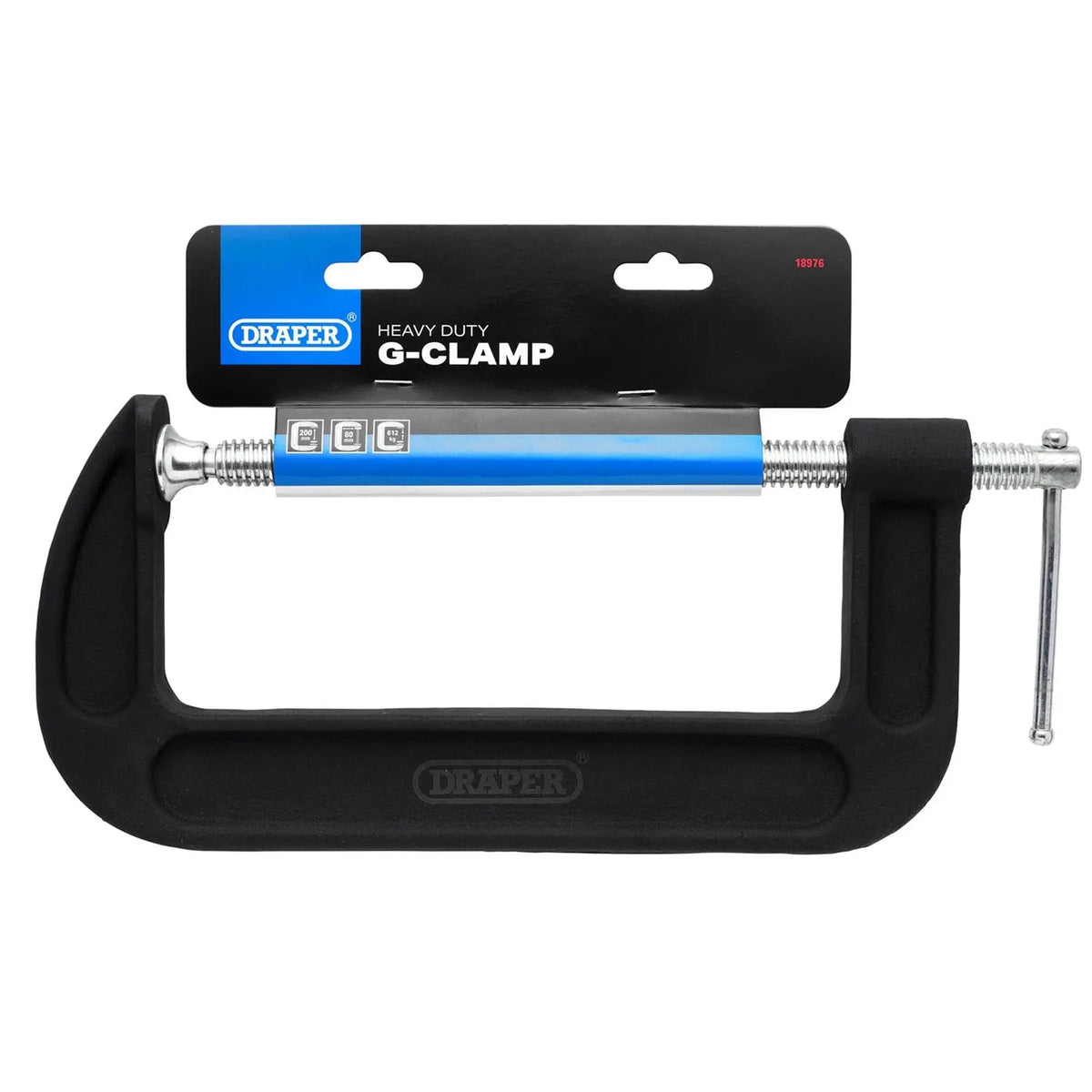 Draper Heavy Duty G-Clamp 200mm 18976 White Rose Tools
