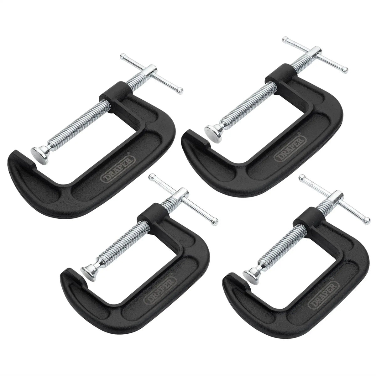 Draper Heavy Duty G-Clamp Set (4 Piece) 18992 White Rose Tools