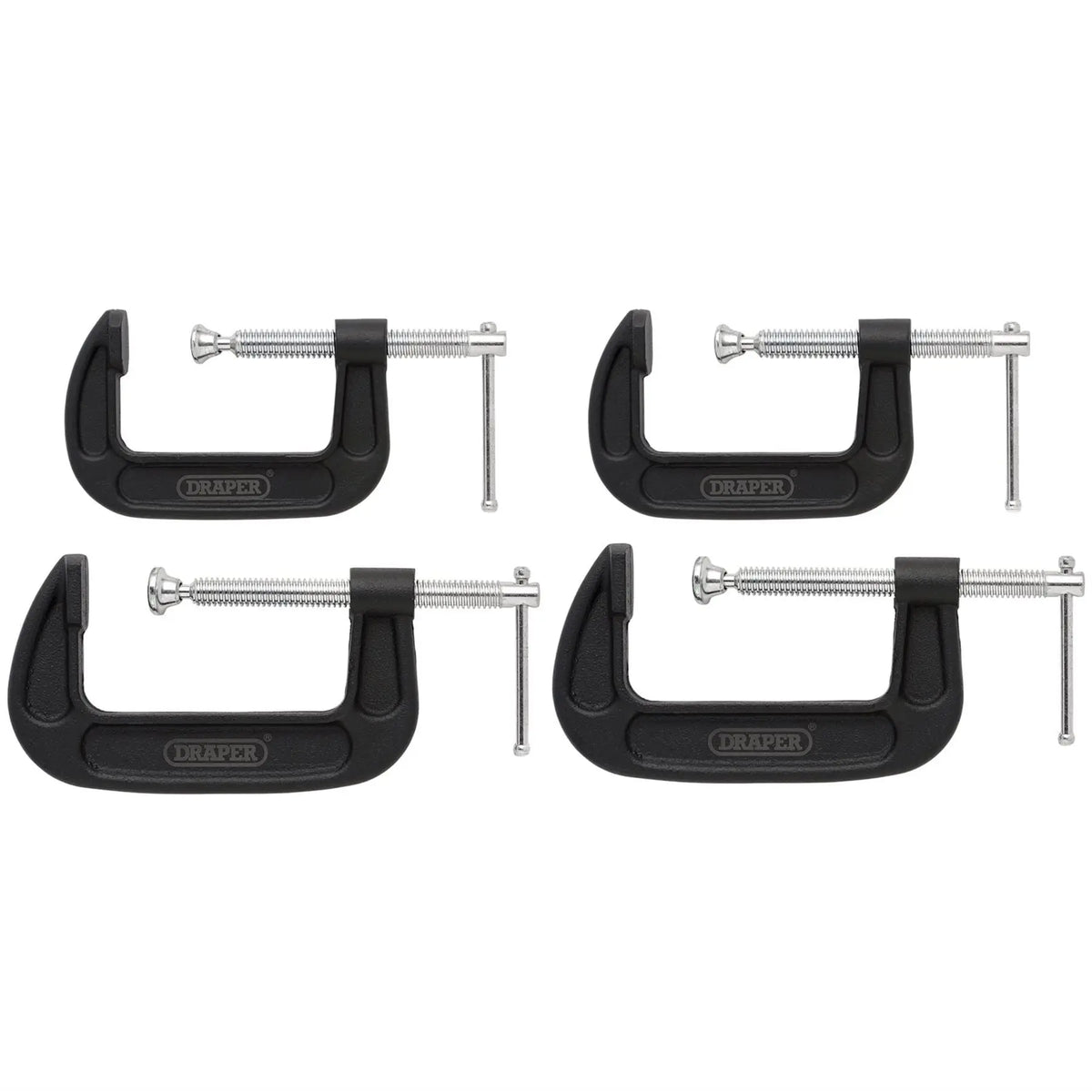Draper Heavy Duty G-Clamp Set (4 Piece) 18992 White Rose Tools