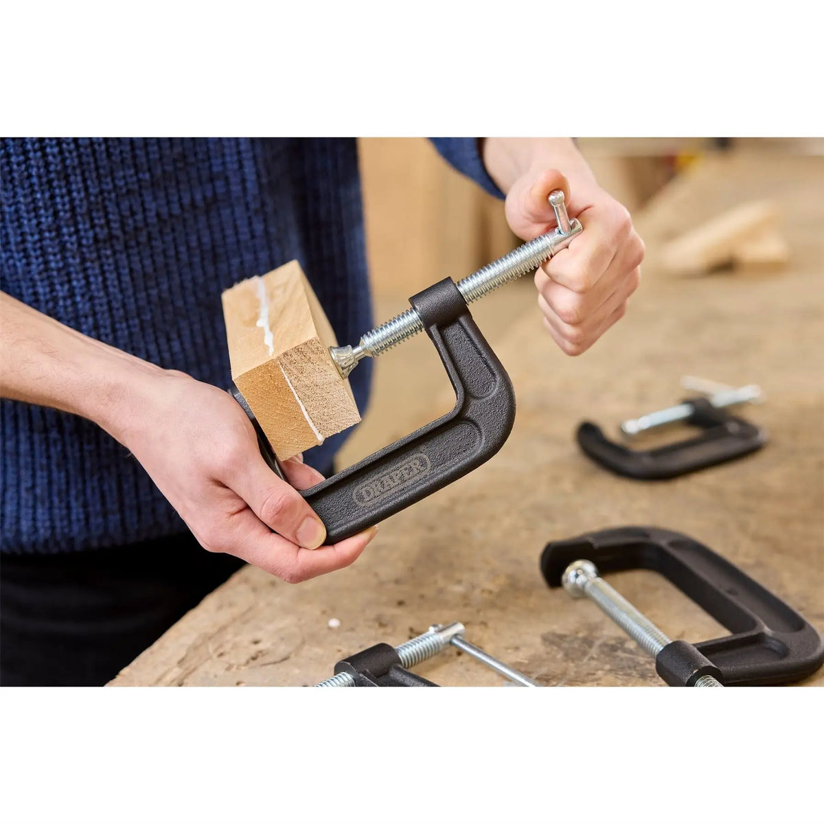 Draper Heavy Duty G-Clamp Set (4 Piece) 18992 White Rose Tools