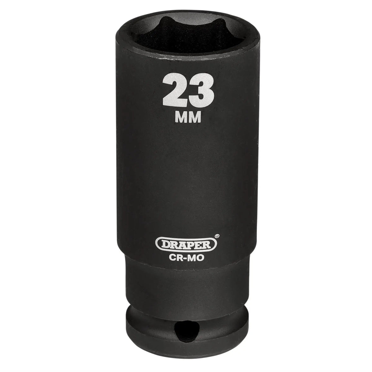 Draper Hi-TORQ® Deep Impact Socket 1/2" Sq. Dr. 23mm 20192 White Rose Tools