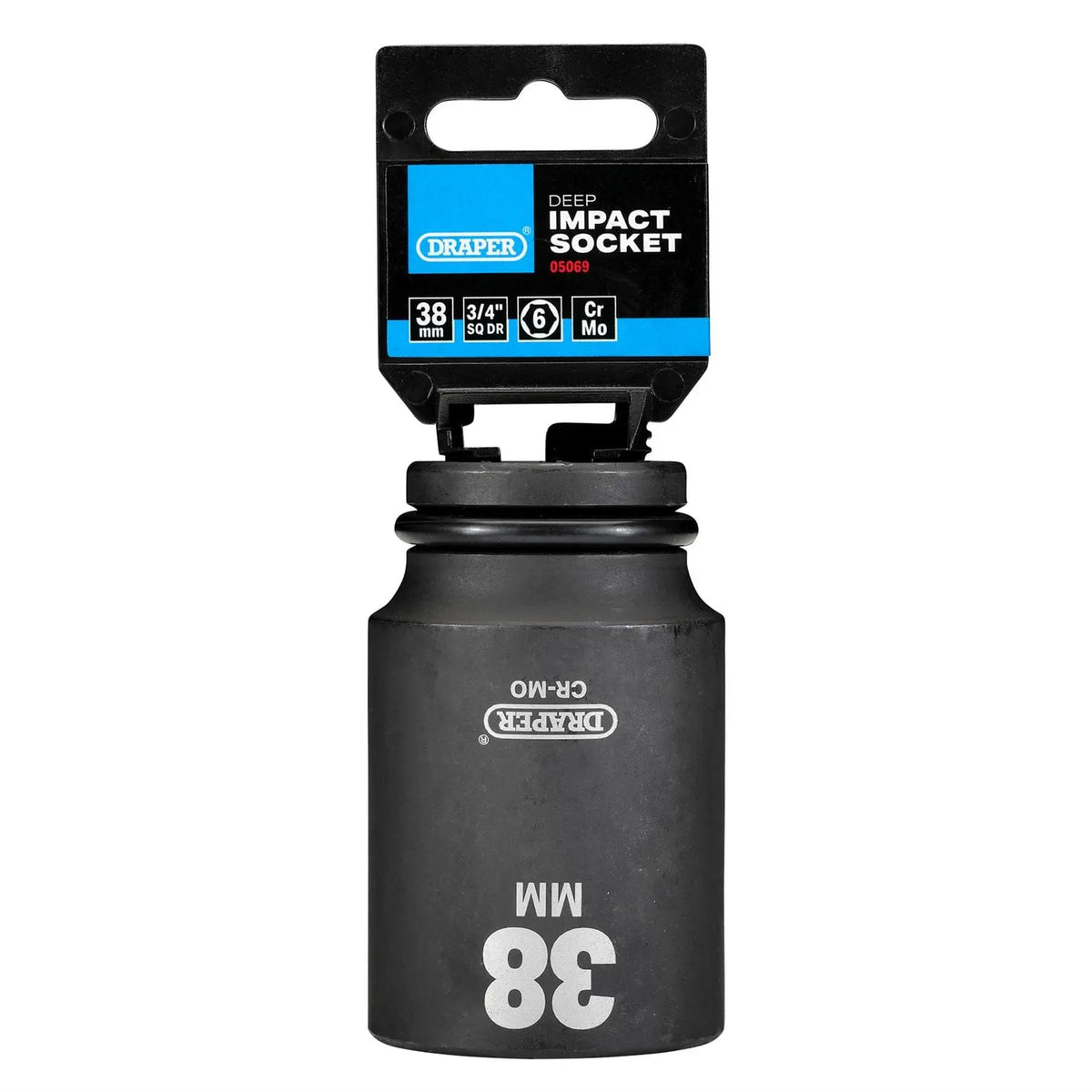 Draper Hi-TORQ® Deep Impact Socket 3/4" Sq. Dr. 38mm 05069 White Rose Tools