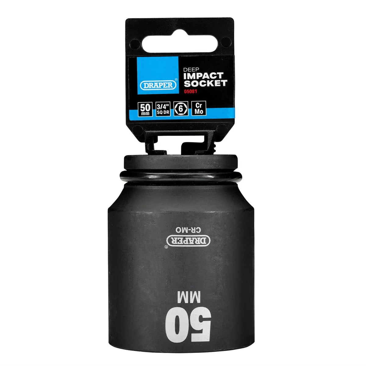 Draper Hi-TORQ® Deep Impact Socket 3/4" Sq. Dr. 50mm 05081 White Rose Tools