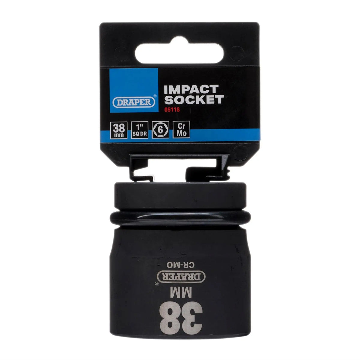 Draper Hi-TORQ® Impact Socket 1" Sq. Dr. 38mm 05118 White Rose Tools