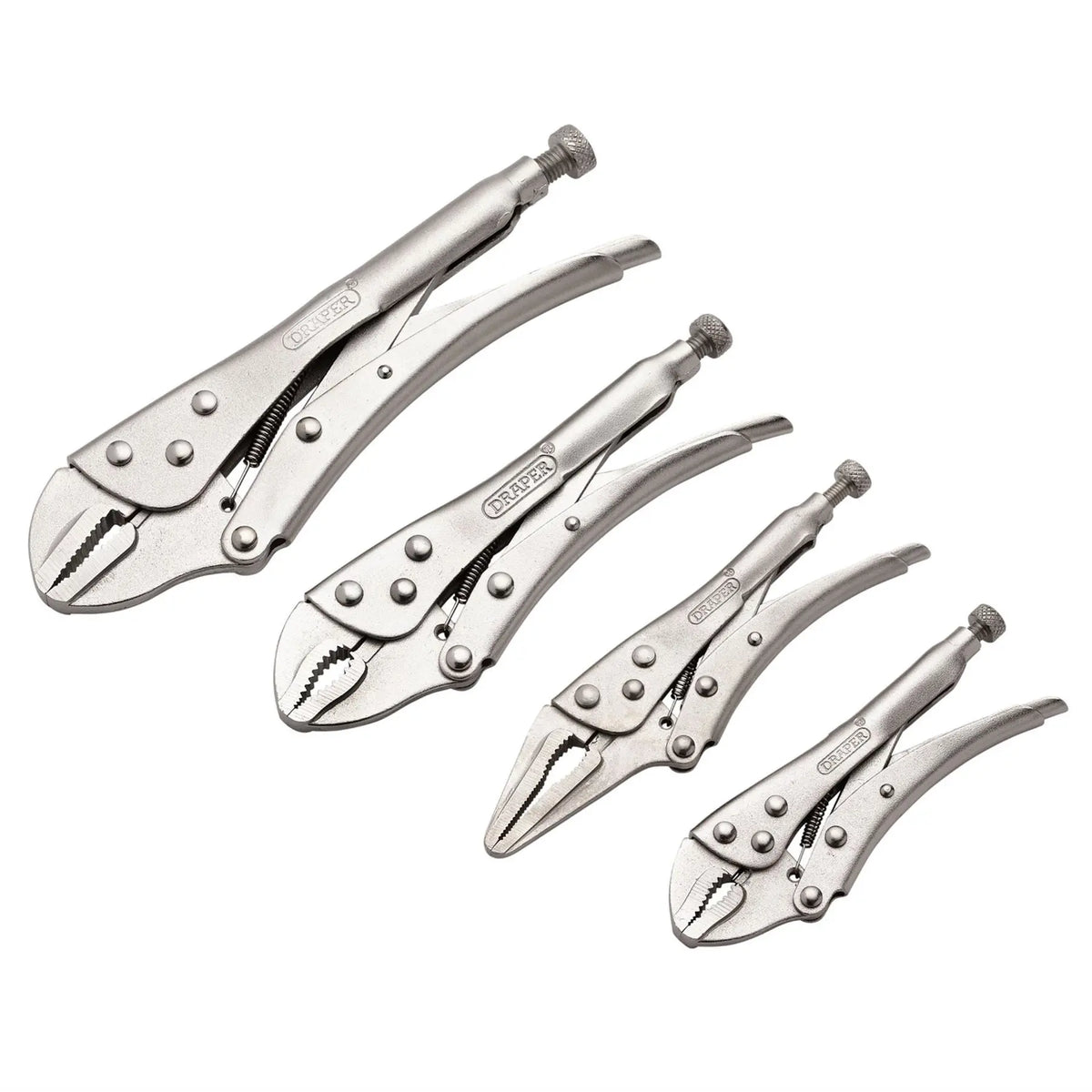 Draper Locking Pliers Set (4 Piece) 35373 White Rose Tools
