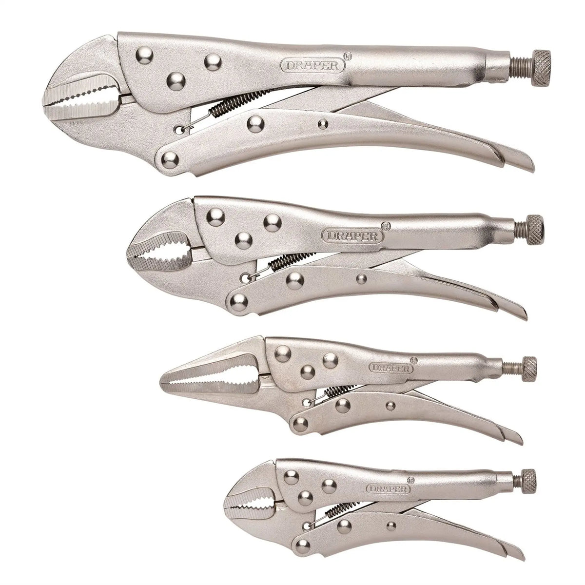 Draper Locking Pliers Set (4 Piece) 35373 White Rose Tools
