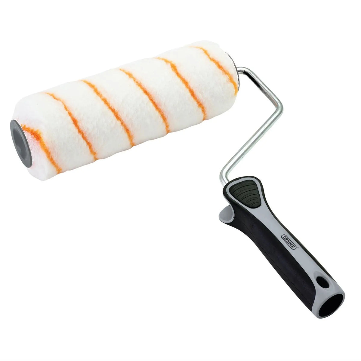 Draper Long Pile Polyester Paint Roller with Soft Grip Handle 9"/230mm 20927 White Rose Tools