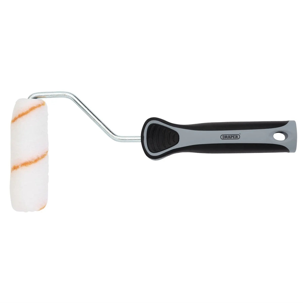 Draper Medium Pile Polyester Paint Roller with Soft Grip Handle 4"/100mm 20792 White Rose Tools