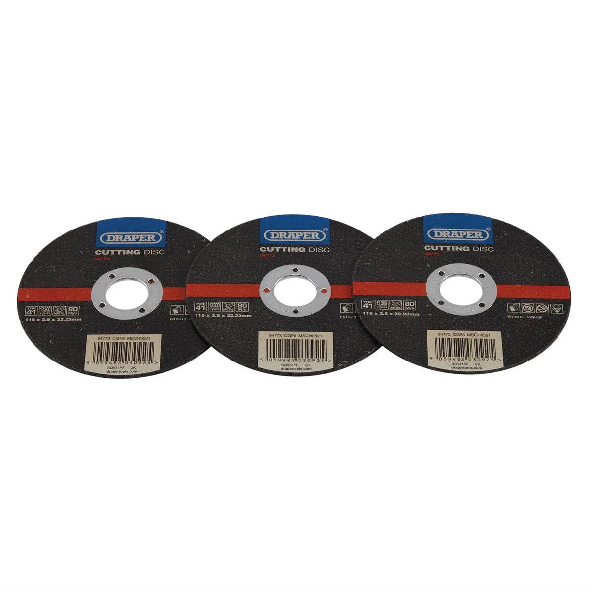 Draper Metal Cutting Disc 115 x 2.5 x 22.23mm 94773 White Rose Tools