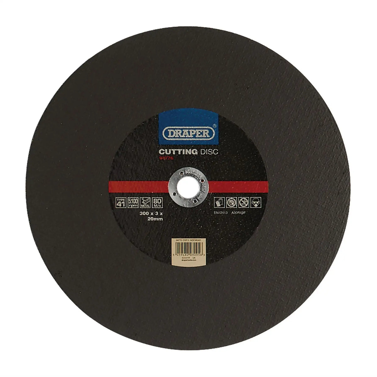 Draper Metal Cutting Disc 300 x 3 x 20mm 94776 White Rose Tools