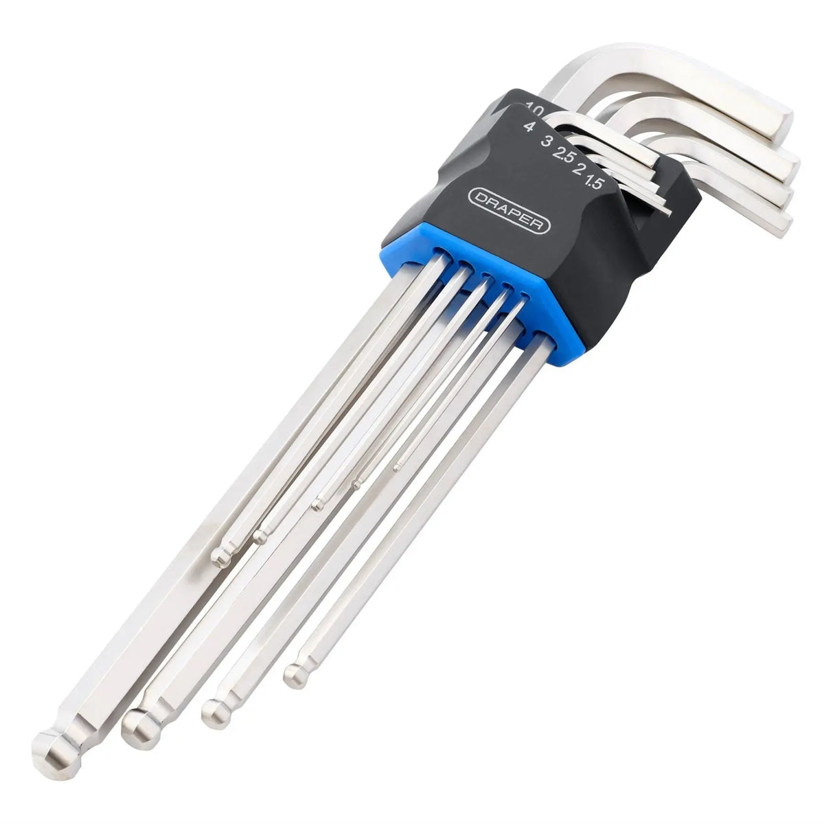 Draper Metric Extra Long Arm Ball End Hex Key Set (9 Piece) 12809 White Rose Tools