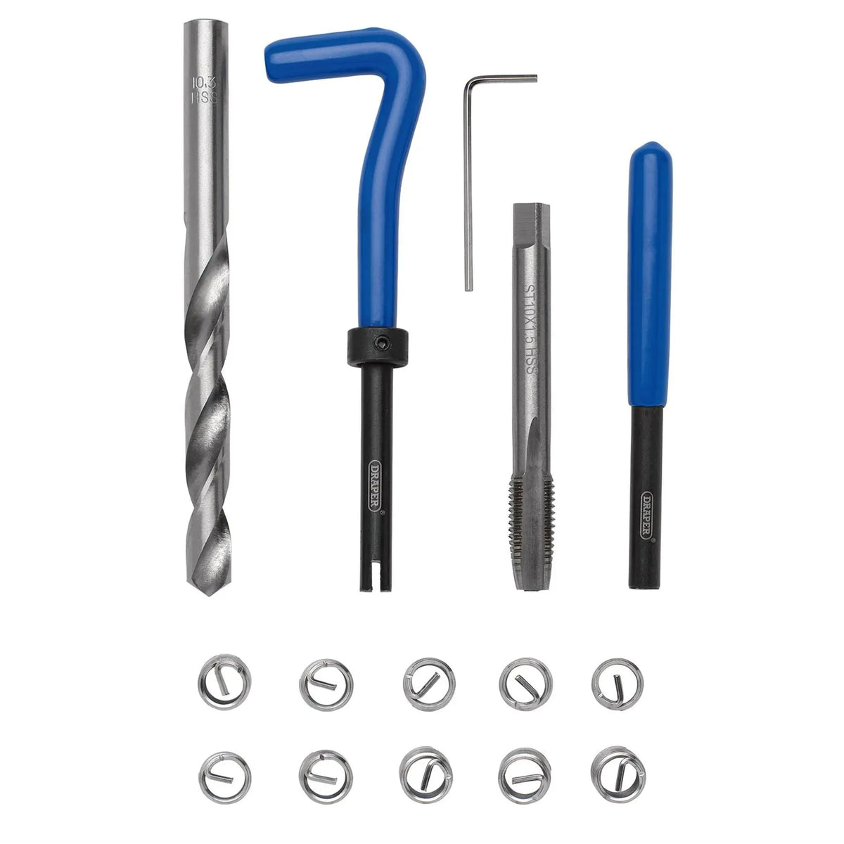 Draper Metric Thread Repair Kit M10 x 1.5 21723 White Rose Tools