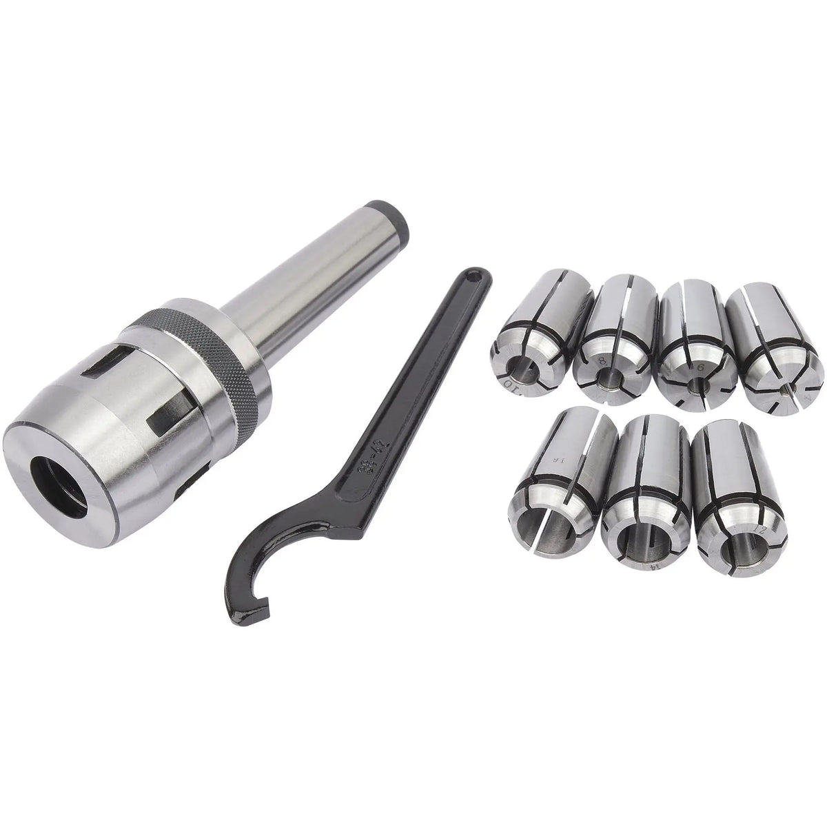 Draper Mill Chuck Set MT3 - M12 Diameter 4 - 16mm 04662 White Rose Tools