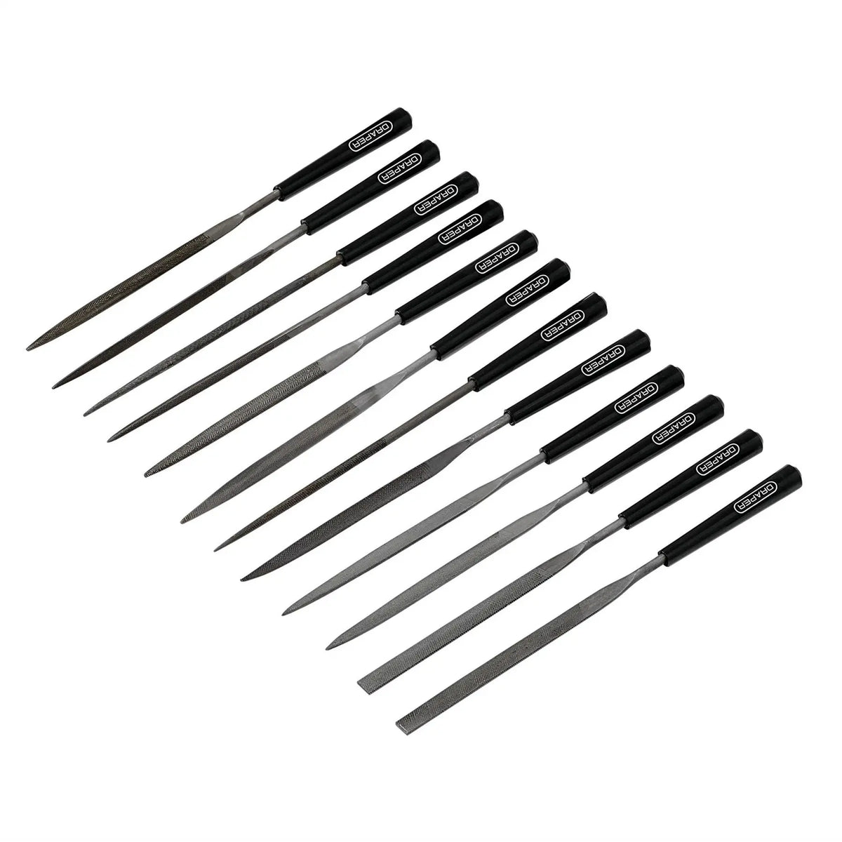Draper Needle File Set 140mm (12 Piece) 82640 White Rose Tools