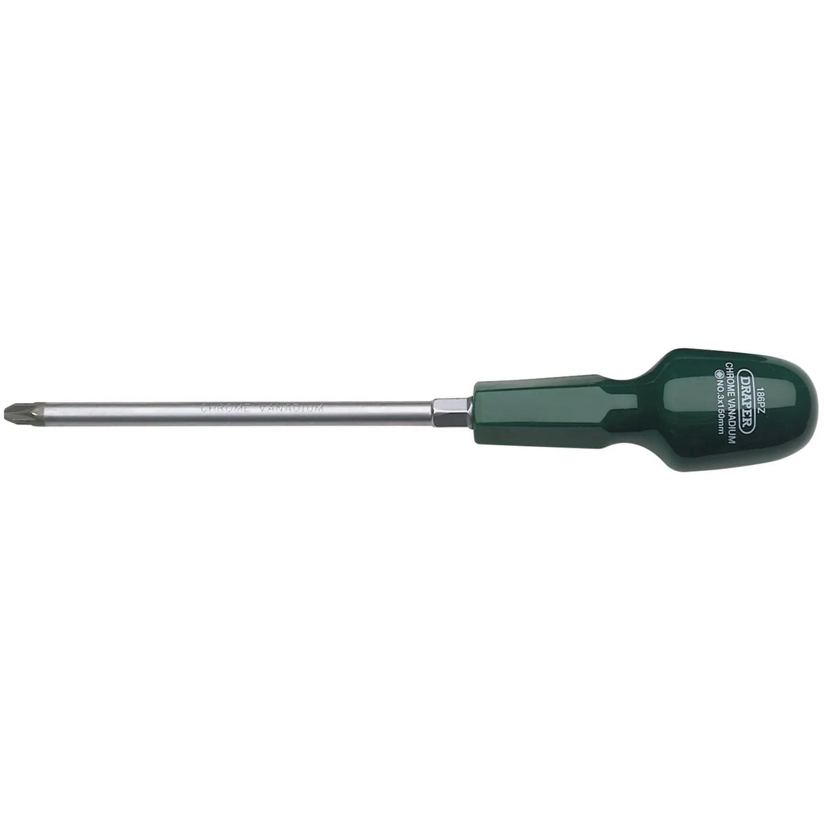 Draper PZ Type Cabinet Pattern Screwdriver No.3 x 150mm 14088 White Rose Tools